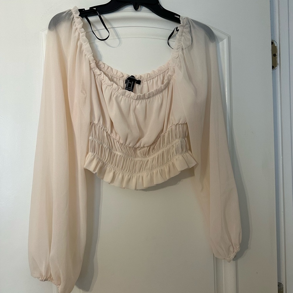 Elegant Cream Women's Top